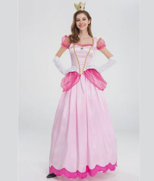 Prinsessenjurk Peach - Dameskostuum voor Feestjes, Carnaval & Cosplay