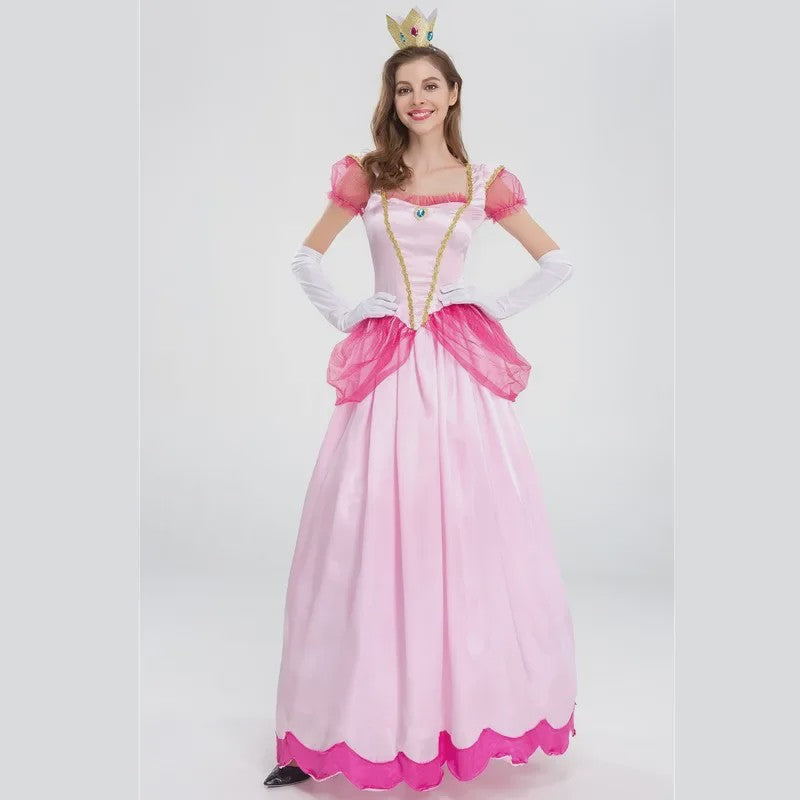Prinsessenjurk Peach - Dameskostuum voor Feestjes, Carnaval & Cosplay