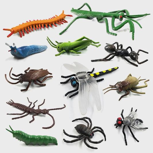 12-delige set realistische insectenfiguren voor tuin en huisdecoratie