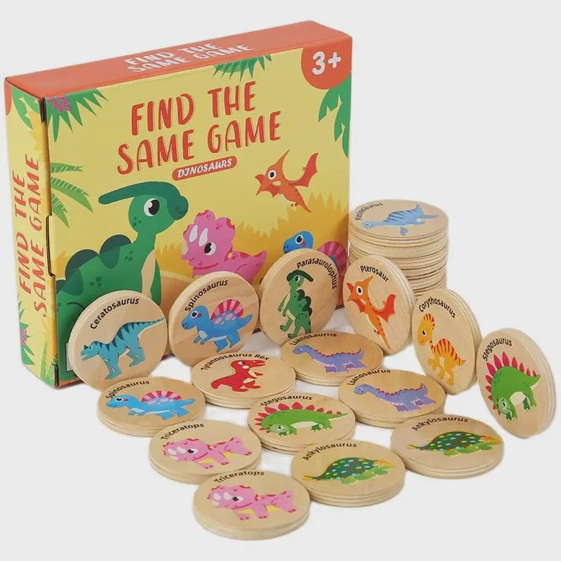 Montessori Dinosaurus Memory Spel - Cognitief Puzzel Spel voor Kinderen