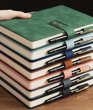 Luxe Vintage A5 Leren Notitieboek met Gepersonaliseerde Kaft - Perfect voor Werk & Studie