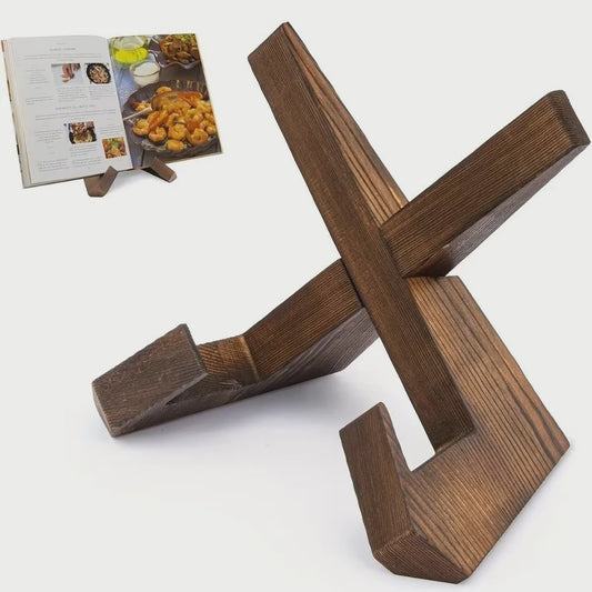 Houten Kookboekstandaard & Boeksteun - Ideaal voor Recepten, Menu's en Display in de Keuken