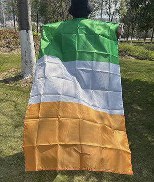Ierse Vlag 90x150cm - Polyester Vlag van Ierland voor Binnen en Buiten