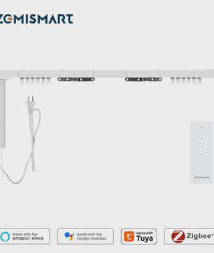 Zemismart Zigbee 3.0 Elektrische Gordijnrail - Slimme Bediening met Tuya Hub, Alexa & Google Home