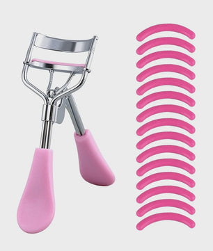 Professionele Wimperkruller RVS met 15 Siliconen Pads - Draagbaar & Ideaal voor Wimper Extensions