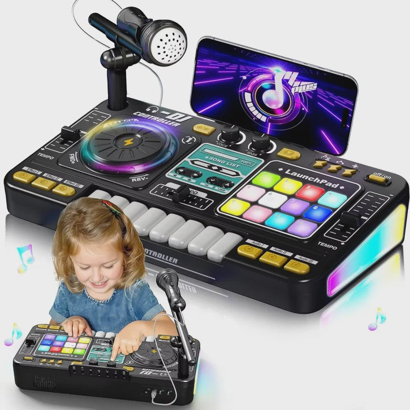 Multifunctionele DJ Mixer Speelgoed voor Kinderen met Bluetooth, Microfoon en Lichteffecten