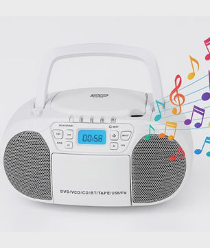 Multifunctionele DVD Speler met Bluetooth, Cassette, USB, Radio en Opnamefunctie