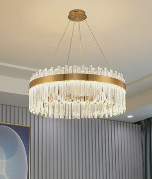 Moderne Kristallen Plafond Hanglamp Goud - Luxe Verlichting voor Woonkamer & Eettafel