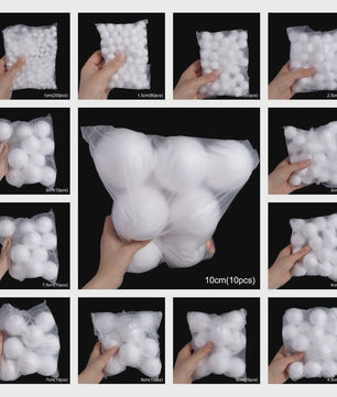 Mini Polystyreen Ballen Wit - Decoratie & Kerstversiering