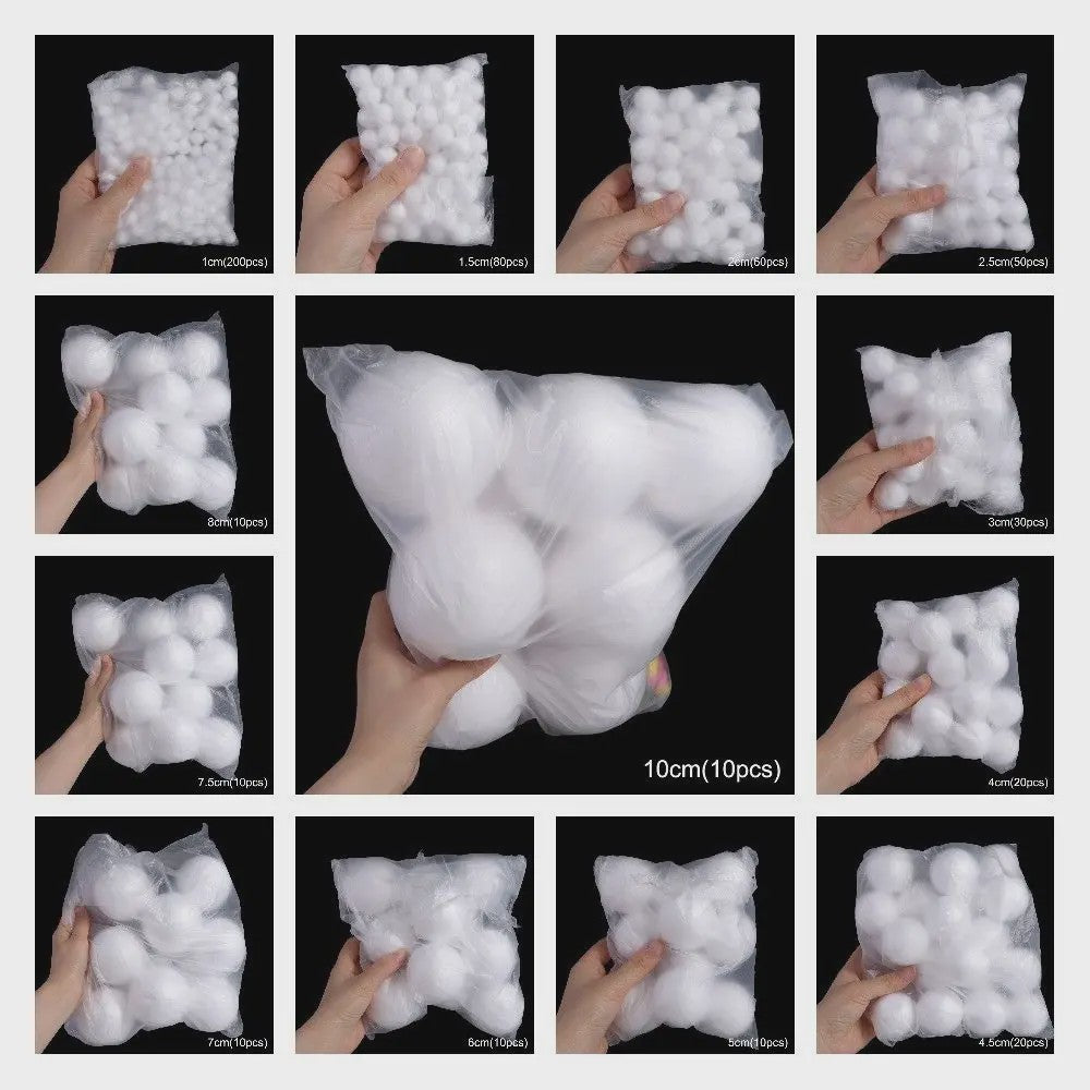 Mini Polystyreen Ballen Wit - Decoratie & Kerstversiering