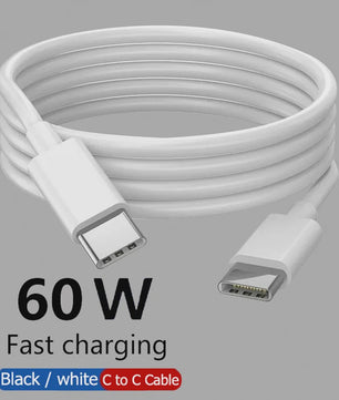 USB-C naar USB-C Kabel 60W PD Snelladen & Data | 1M/2M/3M