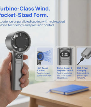 Bladeless Handheld Ventilator met 100 Snelheden & USB Opladen
