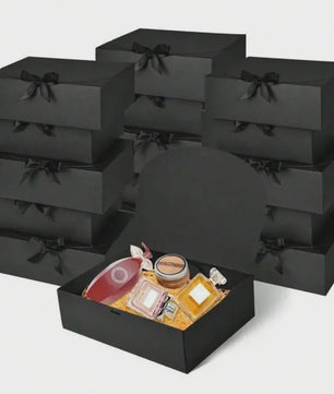Luxe Zwarte Cadeaubox met Lint - Perfect voor Bruidsmeisjes, Afstuderen & Speciale Gelegenheden