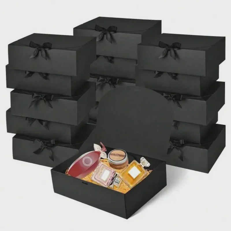 Luxe Zwarte Cadeaubox met Lint - Perfect voor Bruidsmeisjes, Afstuderen & Speciale Gelegenheden