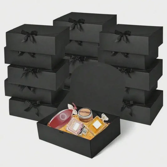 Luxe Zwarte Cadeaubox met Lint - Perfect voor Bruidsmeisjes, Afstuderen & Speciale Gelegenheden