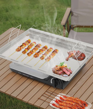 Roestvrijstalen Grillplaat 50x64cm - 4mm Dikke Platte Top BBQ Plaat - Vervangend Onderdeel