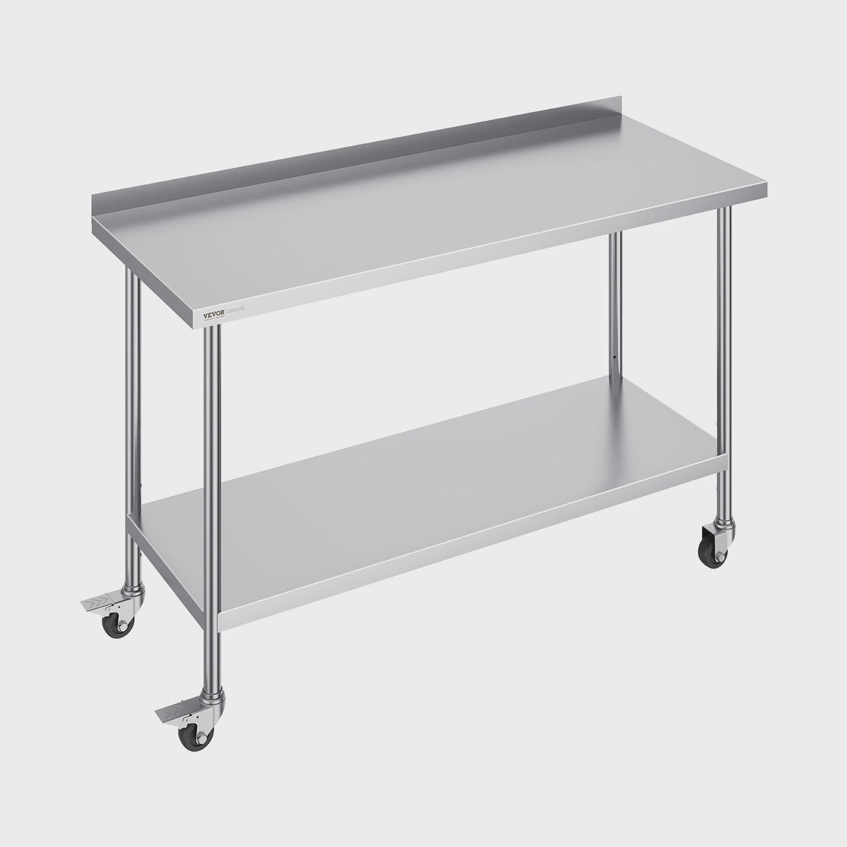 RVS Werktafel met Wielen - 24x60 inch - Zwaar Uitvoering - Professioneel & Thuisgebruik