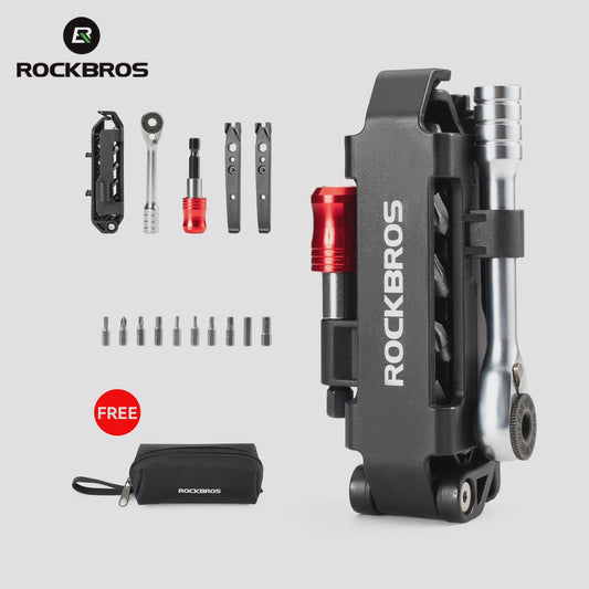 ROCKBROS Compacte Fiets Reparatieset met Ratel Sleutel en Bits