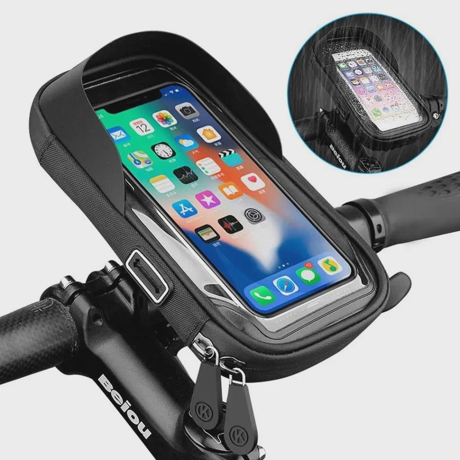 Waterdichte Fiets Telefoonhouder met Touchscreen voor Handlebar (tot 6.4 inch)
