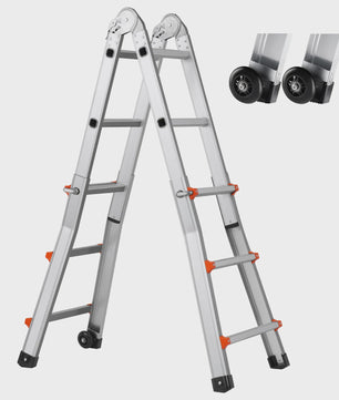 SucceBuy Telescopische Ladder A-Frame Compact Aluminium Multifunctioneel Draagbaar