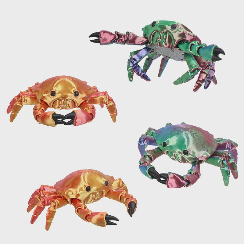 Flexibele 3D Geprinte Krab Speelgoed met Beweegbare Gewrichten - Decoratie & Cadeau