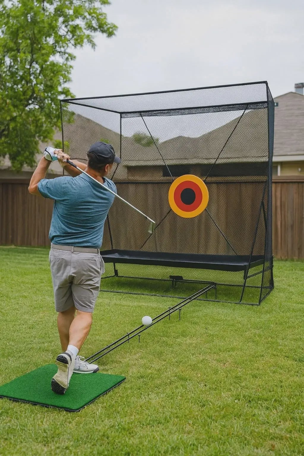 Golf Swing Oefennet met Bal Retour en Draagtas - 2.8x2.4x1.2m