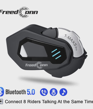 FreedConn T-MAXS Pro Motorhelm Headset: Bluetooth Intercom, Muziek & FM Radio