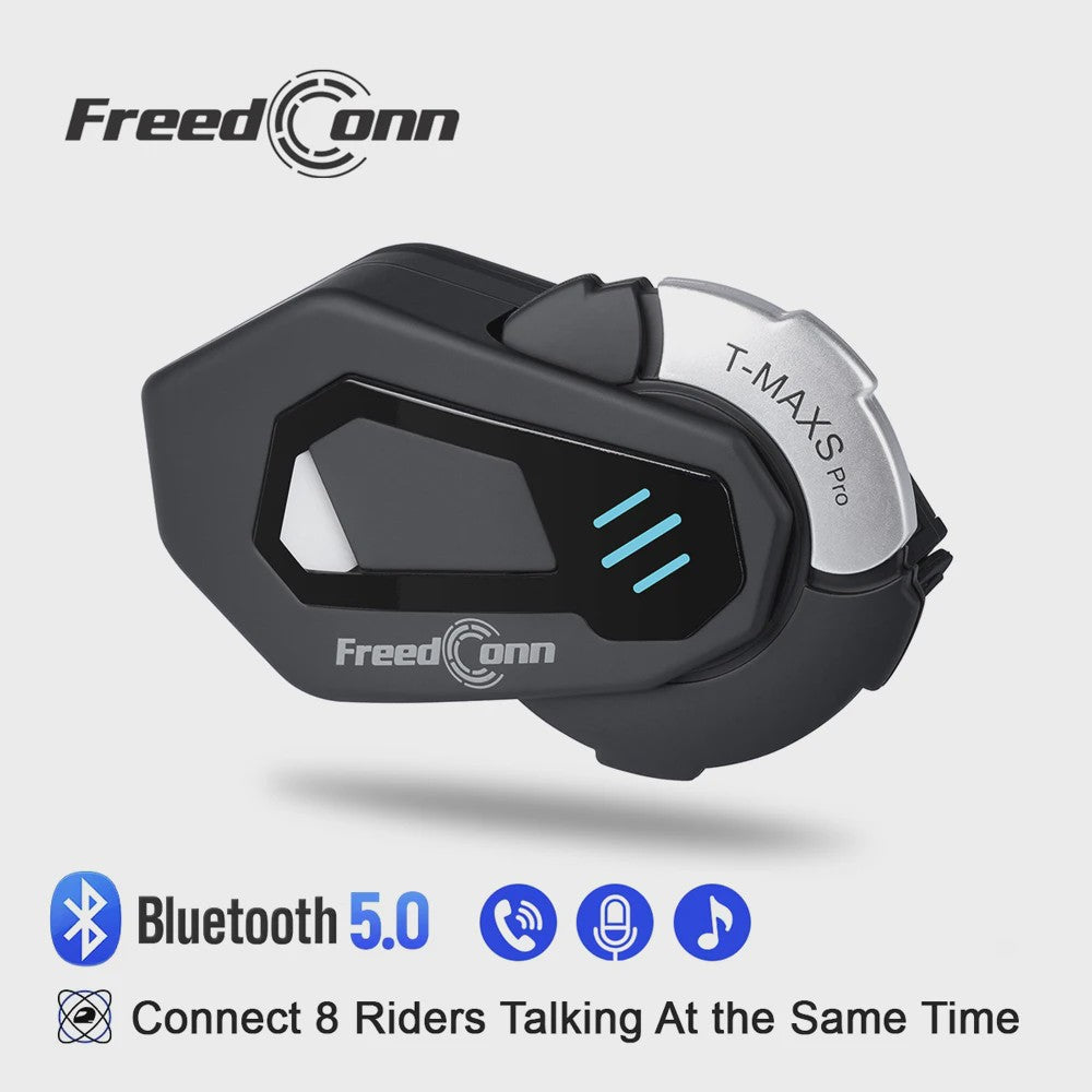 FreedConn T-MAXS Pro Motorhelm Headset: Bluetooth Intercom, Muziek & FM Radio