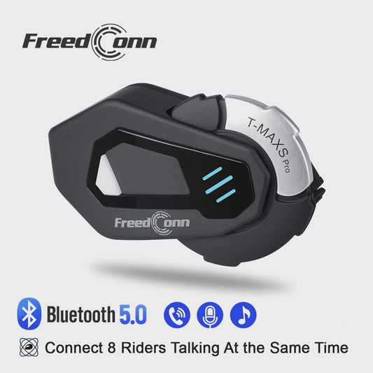 FreedConn T-MAXS Pro Motorhelm Headset: Bluetooth Intercom, Muziek & FM Radio