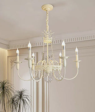 Moderne Kristallen Kroonluchter met 6 Lichtpunten - Stijlvolle Woonkamer & Slaapkamer Verlichting