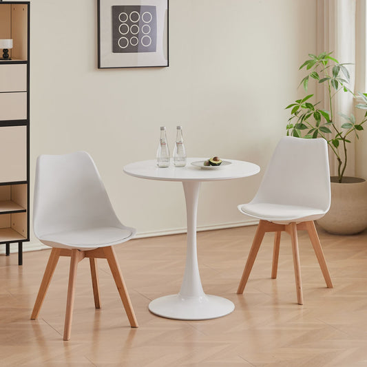 Elegante Ronde Eettafel - Nordic Tulip Design - 70cm - Wit of Zwart