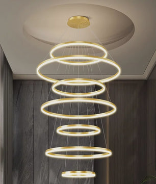 Luxe Ring Plafondlamp - Moderne LED Hanglamp voor Trappenhuis & Woonkamer