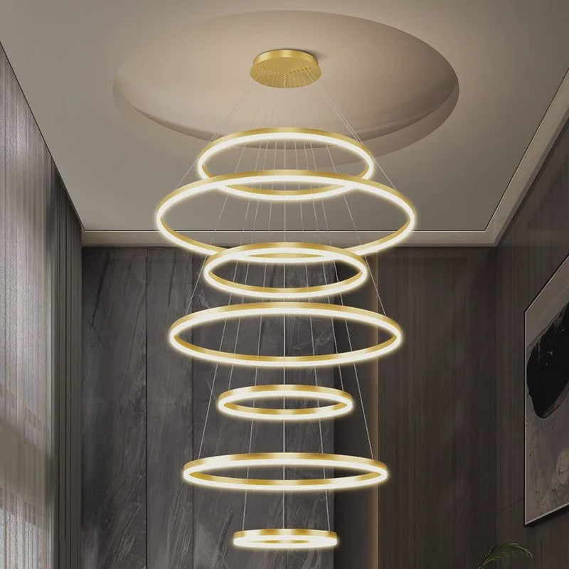 Luxe Ring Plafondlamp - Moderne LED Hanglamp voor Trappenhuis & Woonkamer