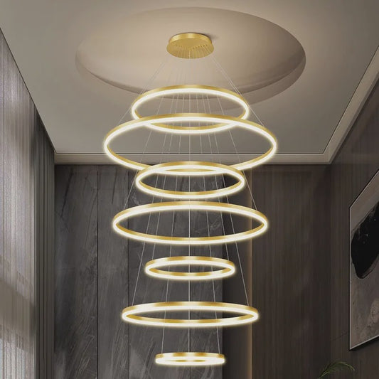 Luxe Ring Plafondlamp - Moderne LED Hanglamp voor Trappenhuis & Woonkamer