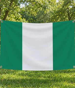 Nigeria Vlag Wanddecoratie - Makkelijk Ophangen, Lichtgewicht & Kleurrijk
