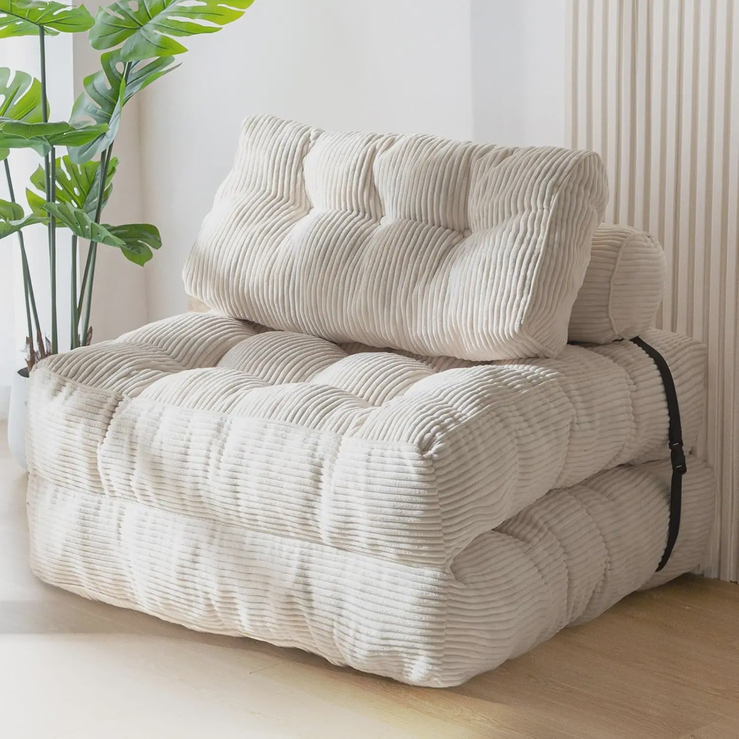 Opvouwbaar Slaapbank Stoel - Comfortabele Lounge Sofa Bed met Kussen