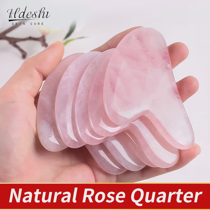 Natuurlijke Jade Gua Sha Schraper & Roller voor Gezichtsmassage - Verstevigende Huidverzorging