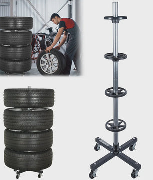 Robuuste Bandenrek met Wielen voor 4 Banden en Velgen - 100kg Draagvermogen