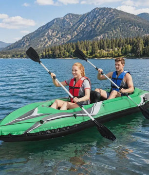 Opblaasbare Kajak voor 2 Personen - 3.5 Meter - Heavy Duty PVC met Aluminium Paddles - Groen