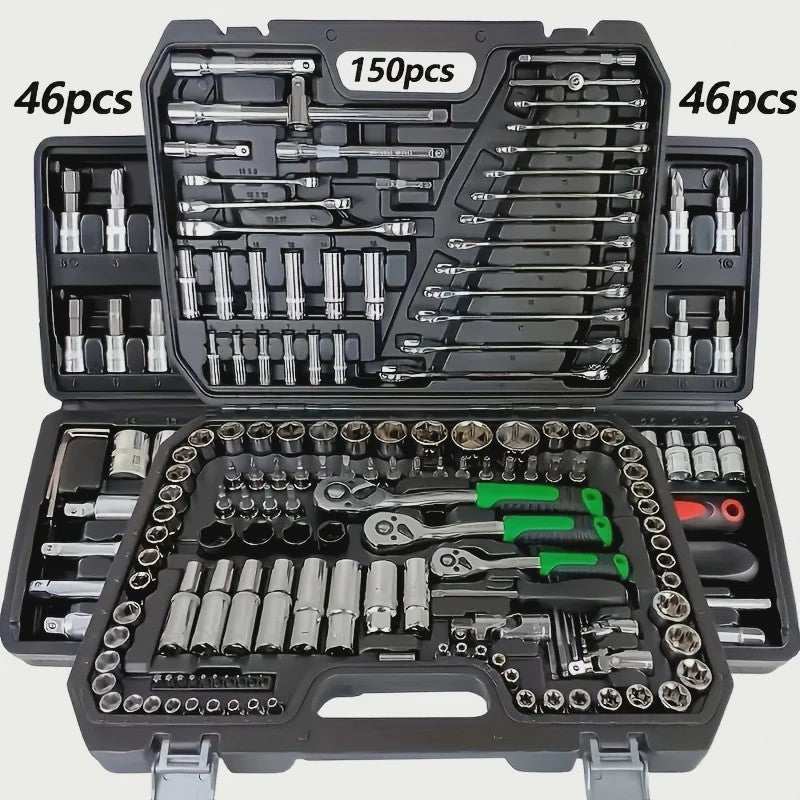 150-delige Multifunctionele Autoreparatie Gereedschapskist - Complete Mechanische Toolkit