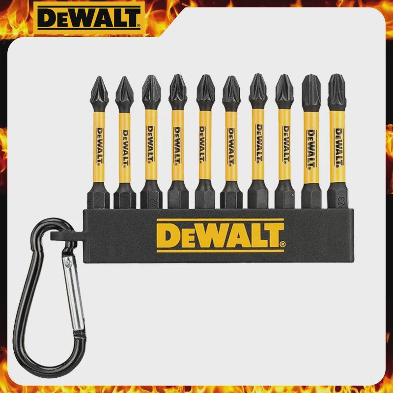 DEWALT FLEXTORQ Schroefbit Set - 10-delig Pozi & High Impact Bits PZ1, PZ2, PH2