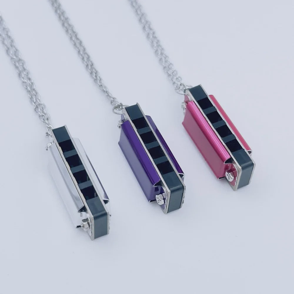 Mini Harmonica Ketting - 8 Tonen, 4 Gaten - Muziekspeeltje voor Kinderen