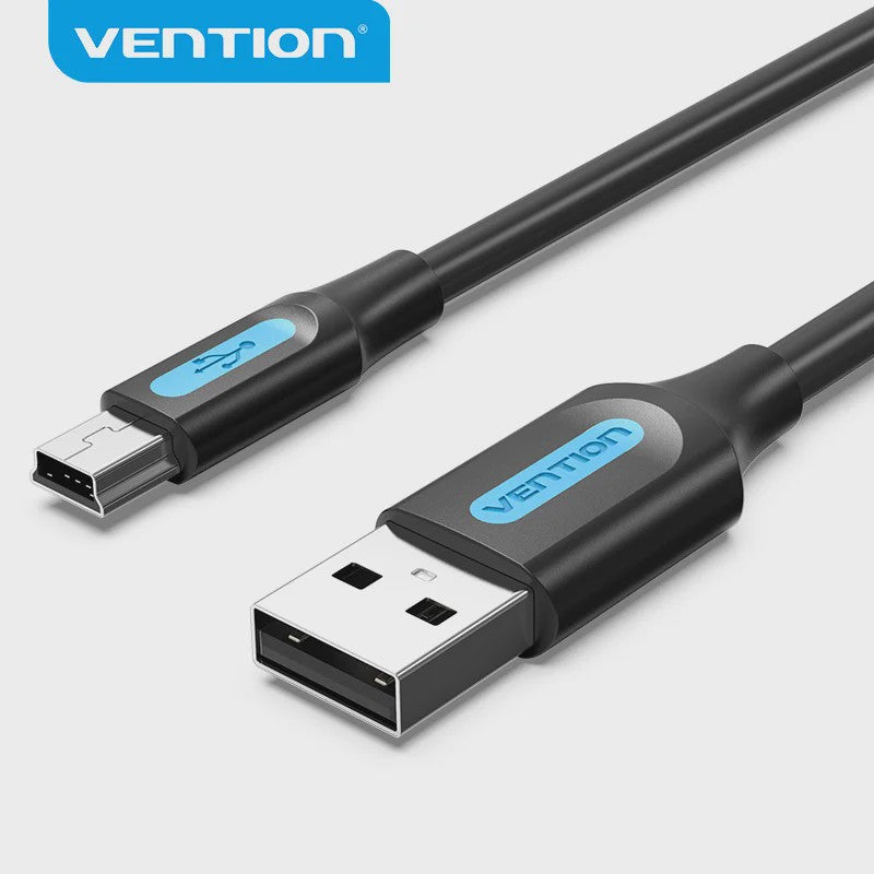 Vention Mini USB 2.0 Kabel - Snelladen & Dataoverdracht voor Camera, MP3, GPS
