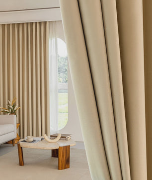 Moderne Dikke Chenille Blackout Gordijn met Golfpatroon - Geluidsisolerend & Zonwerend