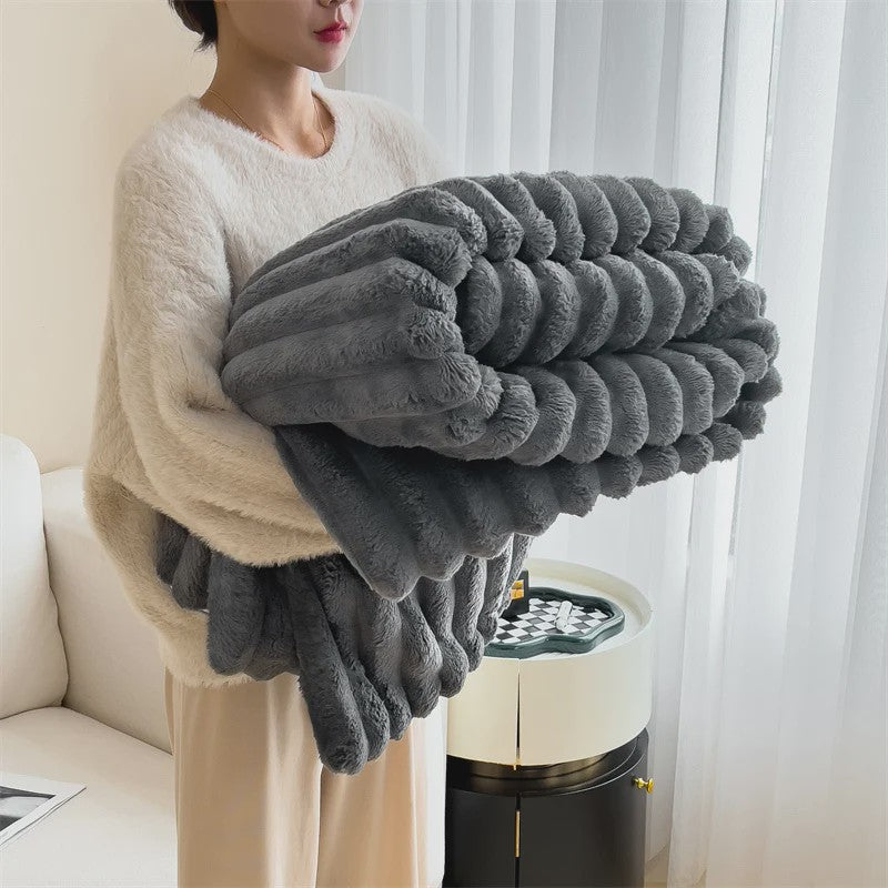 Luxe Pluche Plaid - Extra Dik & Warm - Comfortabel voor Bank & Bed