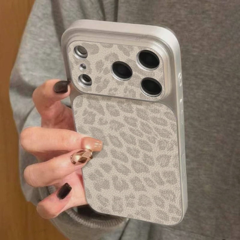 Luxe Leopard Print Telefoonhoesje voor iPhone - Schokbestendig met Bumper