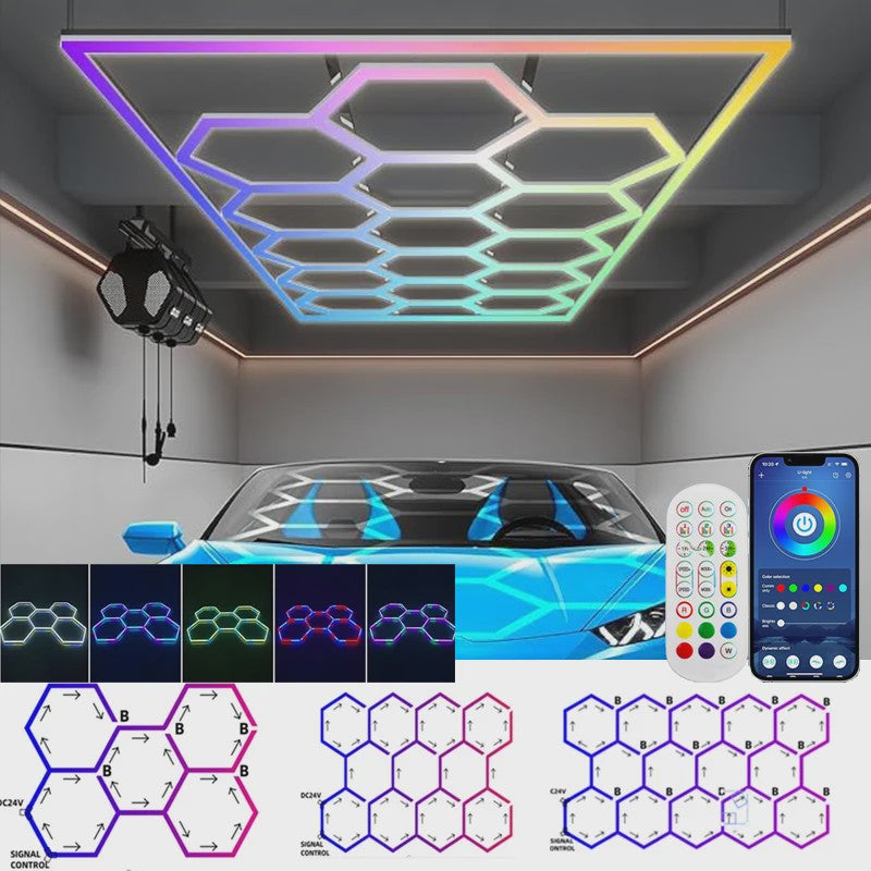 RGB Hexagon Muurverlichting met App Bediening - Sfeervolle Verlichting voor Gaming, Bar & Meer