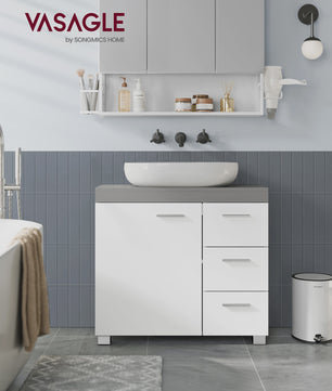 Onderbouw Wastafelkast met Lades en Poten - 70x30x64 cm