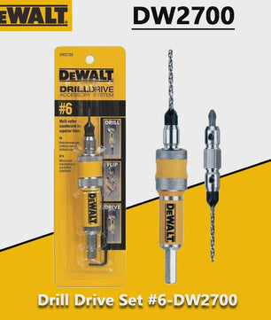 DEWALT DW2700 #6 Drill Drive Set: 2-in-1 Verstelbare Verzonken Boor en Schroefbit