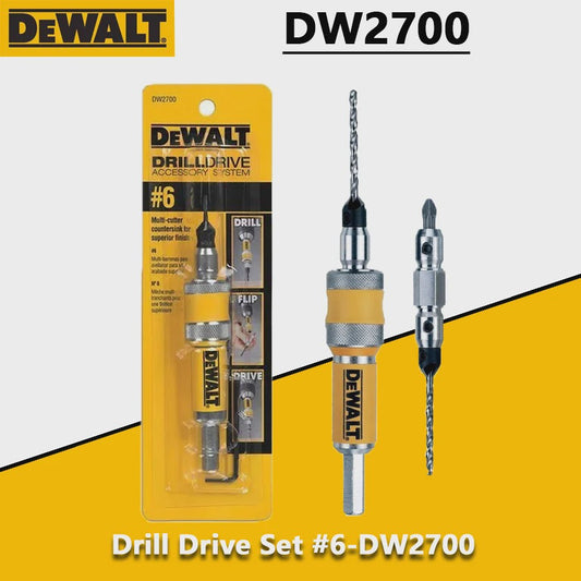 DEWALT DW2700 #6 Drill Drive Set: 2-in-1 Verstelbare Verzonken Boor en Schroefbit